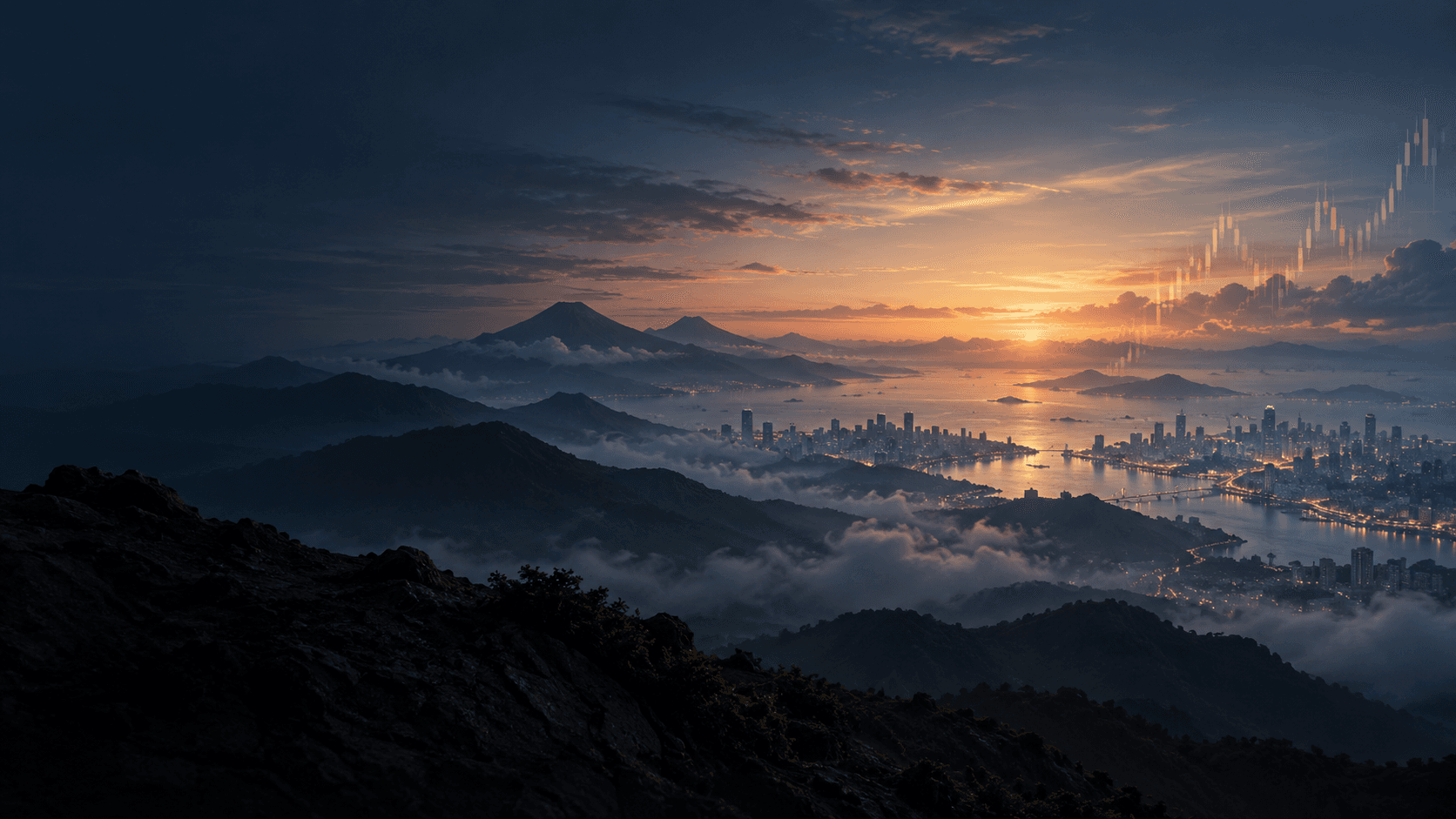 Panorama pegunungan dan kota sebagai metafora membaca pasar